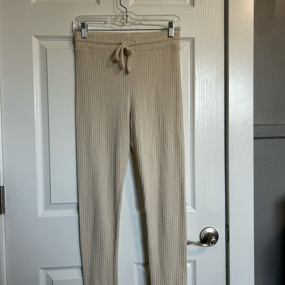 GAP Cream Textured Knit Pants